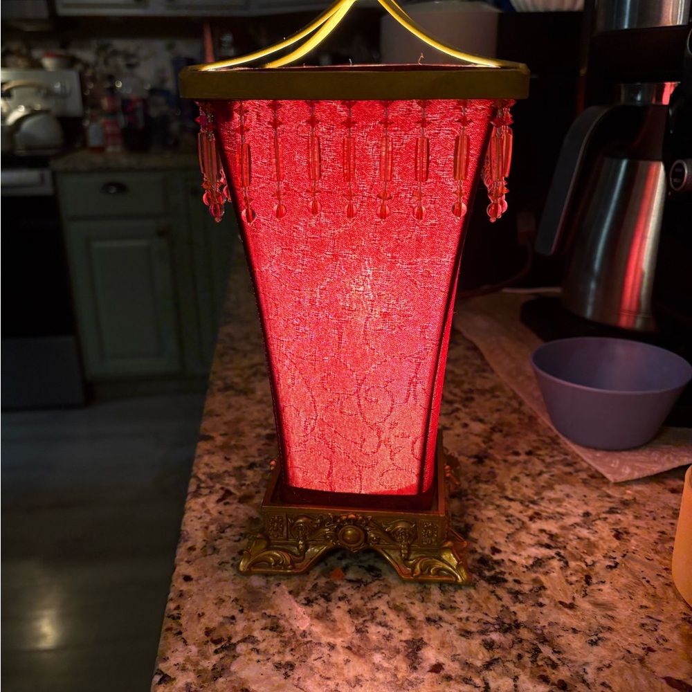 Vintage Avon Red and Gold Decorative Lantern